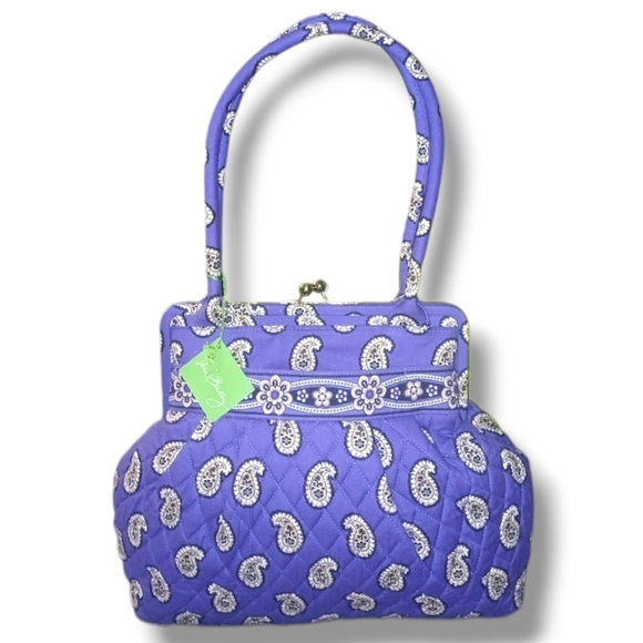 Vera Bradley Handbags - NWT Vera Bradley Alice Kisslock Bag in Simply Violet